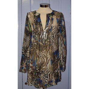 Sao Paolo Sheer Tunic Top size small